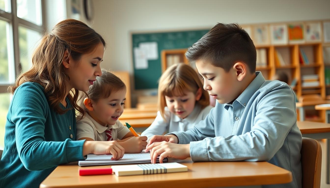 Structured study materials and learning resources on a desk